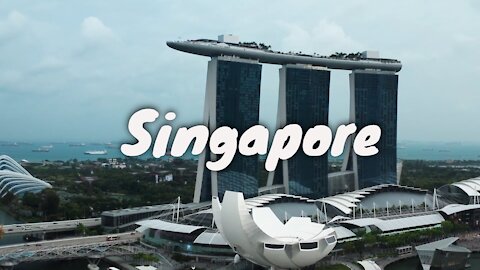Aerial of Singapore (HD)