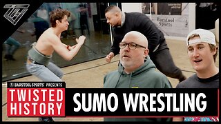 Sumo Wrestling Competition at Barstool Sports Office