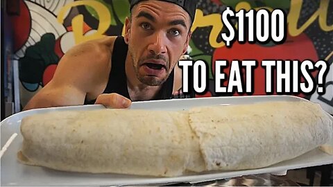 $1100 BURRITO CHALLENGE IN TEXAS | VIRAL TIKTOK BAD AZZ BURRITO | CASH PRIZE | MAN VS FOOD