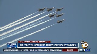 Air Force Thunderbirds salute healthcare workers