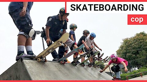 Meet the skateboarding cop who shreds at the skatepark - in full uniform
