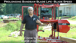 Prolonging sawmill bandsaw blade life - Blade Speed