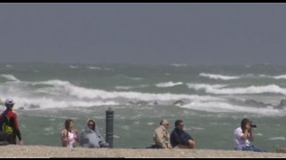 Strong winds bring rough surf and beach erosion