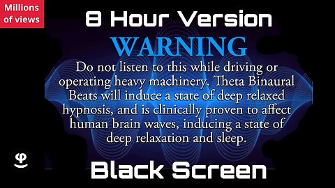 Deep Sleep | Throat Chakra | 8 Hour Version | Binaural Beat | Black Screen