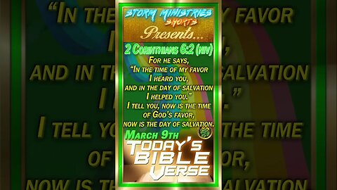 MAR 09, 2023 | STORM MINISTRIES | Daily Bible Verse | 2 Corinthians 6:2 (NIV) | #shorts