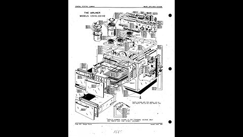 GE - General Electric appliance part schematic and break down - Card 16