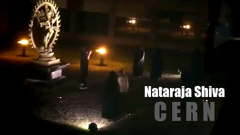 Ritual en el CERN frente al Nataraja Shiva (La Danza "Cósmica" de Shiva)