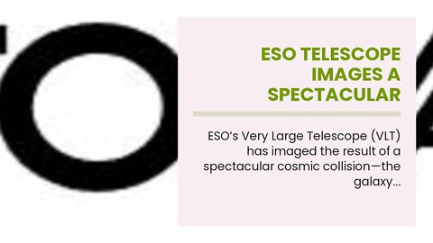 ESO telescope images a spectacular cosmic dance