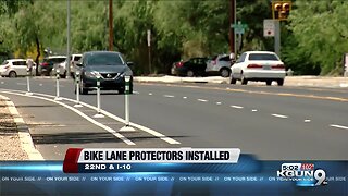 Lane dividers ensuring safety for cyclists