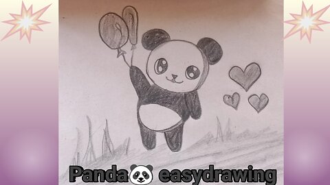 Panda drawing easy |panda drawing realistic|panda drawing cute |Panda drawing cute