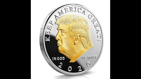 GOLD AND SILVER PLATED TRUMP COIN