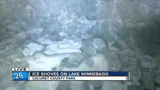 Ice shoves on Lake Winnebago