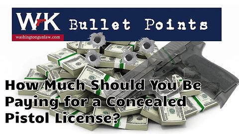 Bullet Points. How Much Should I Be Paying for a Concealed Pistol License?