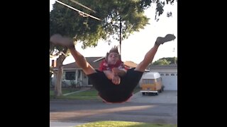 Backflip Split Kick