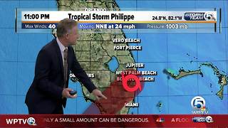 11 p.m Tropical Storm Philippe update