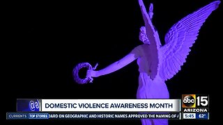 Phoenix lights up in purple for domestic violence awareness
