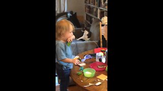 2 year old eats jalapeños, instantly regrets it
