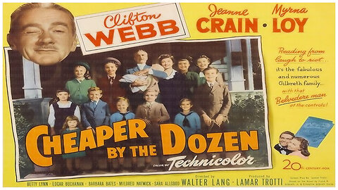 🎥 Cheaper by the Dozen - 1950 - Clifton Webb - 🎥 FULL MOVIE