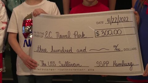 Buffalo Strong: Students at Saints Peter and Paul School raise $300 for USS The Sullivans conservation efforts