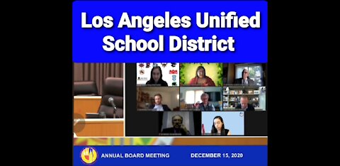 My Dec 2020 LAUSD School Board Meeting comment