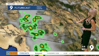 Isolated storm chances heading into the weekend