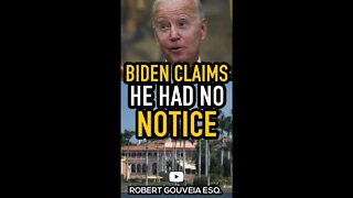 Biden CLAIMS he had NO NOTICE about Trump Raid #shorts