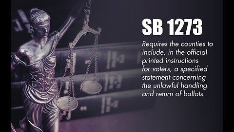 SB 1273 -Includes official printed instructions for voters
