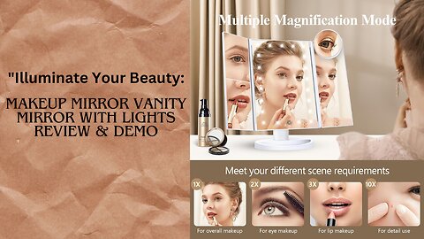 "Illuminate Your Beauty: Makeup Mirror Vanity Mirror with Lights Review & Demo"