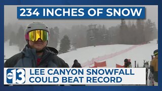 234 inches of snowfall at one Las Vegas canyon could beat '04 history record