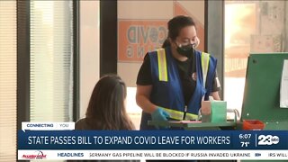 State passes bill to expand COVID leave for workers