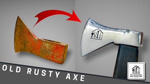 Old rusty axe restoration