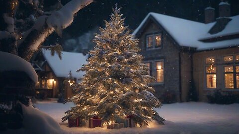 Instrumental Christmas Music 🎄 Sparkling Christmas Tree Winter Night Ambience 🌙 Calm Songs ❄️