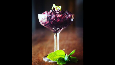 Blueberry Lime Granita