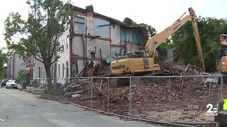 Vacant city-owned building in Harlem Park collapses