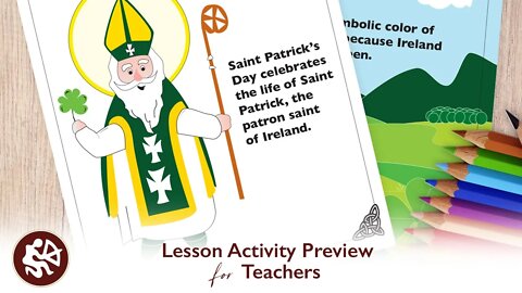 History of St Patrick's Day Coloring and Reading Book