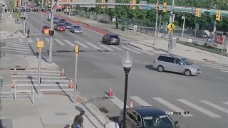 Surveillance video of gas station carjacking