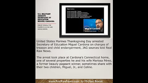 — U.S. MILITARY ARRESTS SECRETARY OF EDUCATION MIGUEL CARDONA FOR TREASON & CRIMES OF HUMANITY