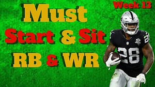 Week 13 START SIT RB WR, EVERY GAME | Fantasy Football 2022