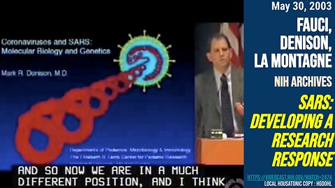 (May 30 2003) NIH archives : SARS: Developing a Research Response (Fauci, Denison, John La Montagne)