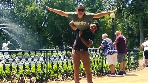 Partner Dancing at Forsyth Fountain Park #partnerdancing #westerndancing