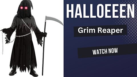 Glowing Eyes Grim Reaper Halloween costume