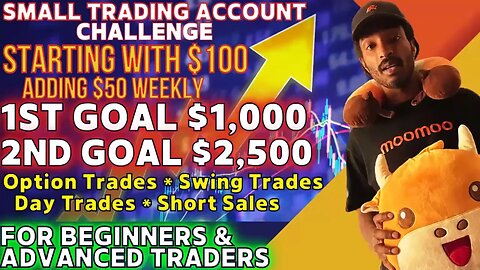 $100 to $1000 Small Account Challenge Update DAY 7 | For Stock Market Beginners | #moomootrading