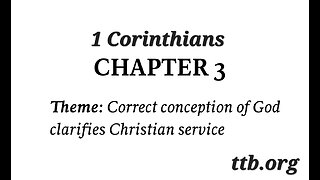 1 Corinthians Chapter 3 (Bible Study)