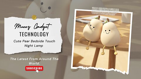 Cute Pear Bedside Touch Night Lamp | Link in description
