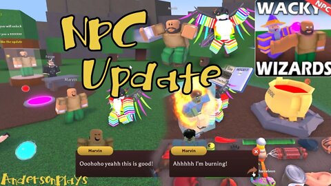 AndersonPlays Roblox Wacky Wizards | NPC UPDATE!!! - How to Make NPC Marvin