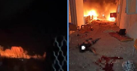 Gaza: footage shows moment of al-Ahli Arab hospital blast