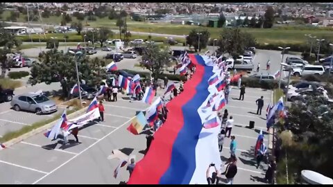 A mass rally and motorcade in support of Russia in Limassol, Cyprus