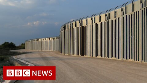 Greece installs fence and surveillance system on its border with Turkey - BBC News