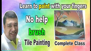 Video Tile painting class by Rafael Dourado