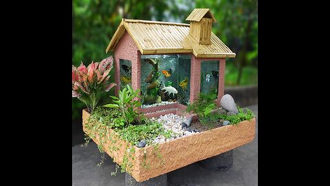 A cool green aquarium house for summer